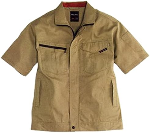 Amazon Co Jp デザイン革新 かっこいい作業服 作業着 夏用半袖ジャケット ネイビー El ファッション