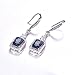 Merthus Womens 925 Sterling Silver Created Mystic Rainbow Topaz Dangle Earrings