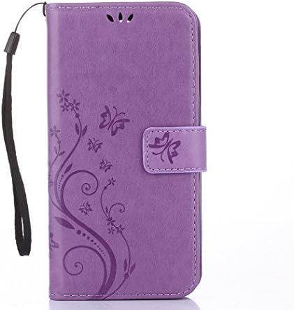 Galaxy J7 Prime Case,Admon PU Leather Magnetic flip folio Cover wallet Case with Card Holders Soft TPU Rubber Inner Cover for Samsung Galaxy J7 Prime(Violet)