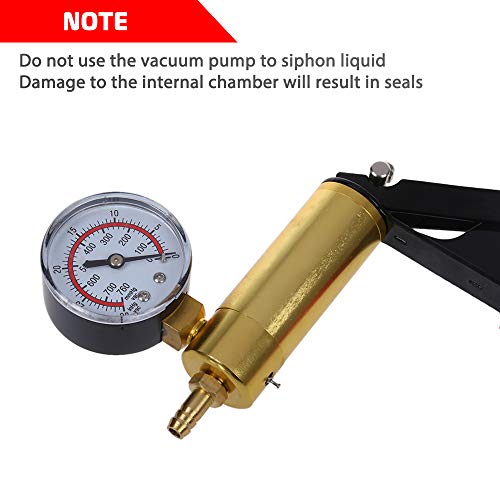 A ABIGAIL Universal Hand Held Vacuum Pump Tester Set Vacuum Gauge and Brake Bleeder Kit for Car Motorbike Moped Motor Bike with Adapters