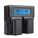 TOP-MAX LP-E6 LP-E6N Quick Dual Battery Charger for Canon EOS 6D, 7D, 70D, 60D, 5D Mark III, 5D Mark II, 60DA DSLR Cameras, LP-E6 Battery, LC-E6 Charger with Car Charger