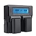 TOP-MAX LP-E6 LP-E6N Quick Dual Battery Charger for Canon EOS 6D, 7D, 70D, 60D, 5D Mark III, 5D Mark II, 60DA DSLR Cameras, LP-E6 Battery, LC-E6 Charger with Car Charger