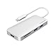 USB C Hub, Letscom 7 ports Type C Hub with USBC Charging Port, HDMI Port, 3 USB 3.0 Ports, SD & MicroSD Card Reader, Portable for MacBook Pro, Chromebook Pixel and More Type-C Devices (Silver)