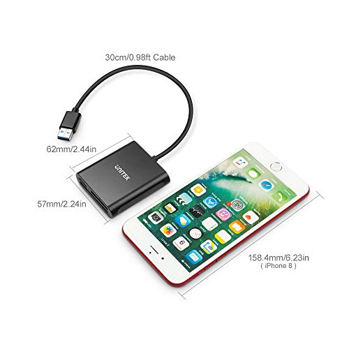 image for Unitek 3-Slot USB 3.0 Compact Card Reader, Read 3 Cards Simultaneously