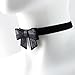 Arthlin Bow Tie Choker Necklace for Women, Black Sequins and Velvet Band, Cute, Handmade in the USA