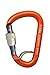 Rock Exotica Pirate Locking Carabiner - WireEye Screw-Lock Orange