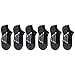 adidas Boys' YTH VERT Stripe 6-Pack NO Show, Black/Black-Onix Marl/Light Onix/Onix, Medium