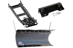 MOJOMOTOSPORT KFI 72" Poly-Pro Snowplow Combo Kit - 72" Poly-Pro Plow + Mount Bracket + Push Tube - Compatible/Replacement for 2014 to 2023 Honda Pioneer 700 (Side x Side)