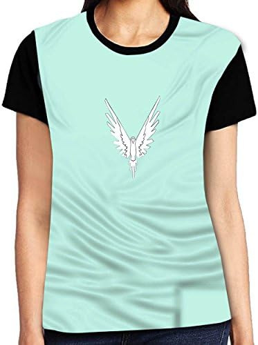 HOLDBEST Logang Savage Woman Girl Graphic Fashion Distinctive Short O-Neck Tee Unique Men Tee Light Blue