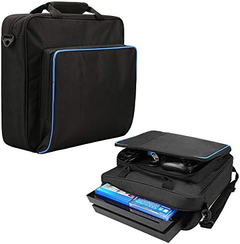 Ankua PlayStation Carrying Case Protective Shoulder Travel Storage Handbag for PS4 System and Accessories
