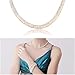 Mytys Choker Necklace for Women Girl Mesh Cz Crystal Pearl Charm Chain Fashion Necklace Mother's Day gift with packing box (Gold)