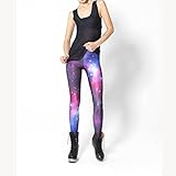 Zorro Mall Women's Pattern Galaxy Leggings Cotton Stretch Tight Pants