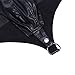 YiZYiF Men's Faux Leather Harness Straps Bodysuit Clubwear Thong With Buckled Pouch