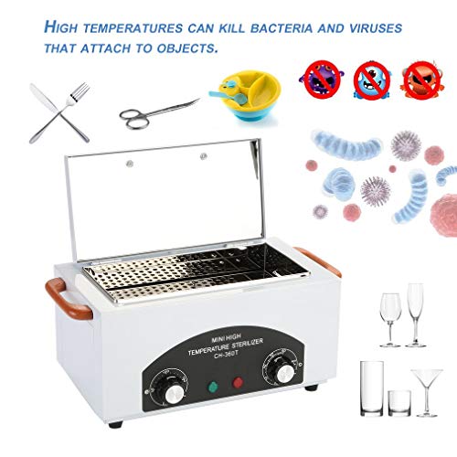 Dry Heat Sterilizer 300W Disinfection BoxTattoo Autoclave Manicure Sterilizer Manicure Pedicure SPA Salon Equipment for Sundry Beauty Hair Nail Metal Tools - Thumbnail 2