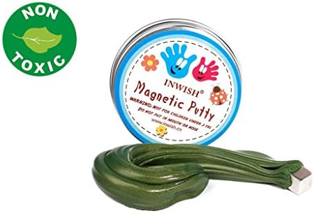 INWISH Magnetic Slime Putty, Green Magnetic Putty Slime Supplies Space Toy Stress Reliever With Monsters Eyes Noise Mouth, For Kids Boys And Girls, Party Favor, Fun, Toy, Novelty, Gift, Prize (Green)