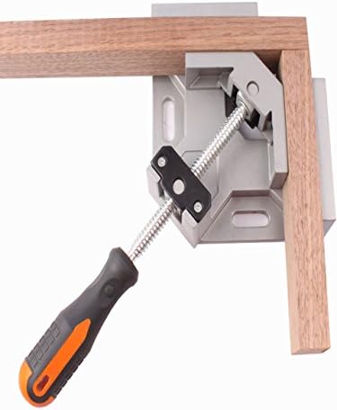 Single handle aluminum alloy right Angle clip - 90°single handle right Angle clip welding fixture with the clamp is adjustable,2.63"maximum span 1.3"depth 3.7"wide,for fish tank,frame,carpentry.