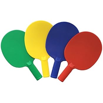 Amazon.com : Plastic Ping Pong Paddles - Complete Set of 4