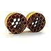 Cutout Honeycomb with Bee Yellowheart Wooden Plug/gauge (2 Pieces)