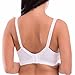 DELIMIRA Women's Wireless Plus Size Full Coverage Lace Bra Cotton Unlined Comfortable White 46D