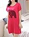MyFav Nightwear Youth Girls Pajama Knit Cotton Dress Lovely Elephant Loungewear