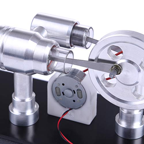 Spieland Generator Stirlingmotor 2 Zylinder Bausatz Modellbau Stirling Engine Kit – Bild 5