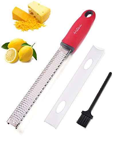 Haturi Stainless Steel Zester, Cheese Zester, Lemon Zester Grater, Kitchen Tool for Ginger, Citrus, Nutmeg, Potato, Vegetable & Fruit