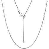 Savlano 925 Sterling Silver 1.8MM Square Wheat Fox Tail Spiga Chain Necklace - 18K Gold Plated Adjustable Bolo 14-24 Inches Chain for Women. Comes with a Gift Box - Made in Italy