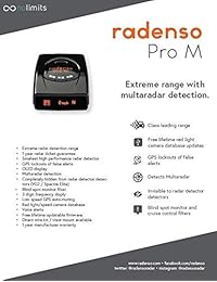 radenso Pro M Extreme gama Radar y Detector de láser con GPS Lockout, rojo luz velocidad cámara alertas de voz