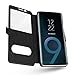 Galaxy S9 Case, AICase [ Window View ] Lightweight PU Leather Magnet Closure Flip View 360 Degree Full Body Protection Case Flip Folio Stand Cover for Samsung Galaxy S9 (Black)