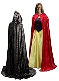 Little Adventures Full Length Deluxe Velvet Cloak/Cape with Lined Hood for Adults