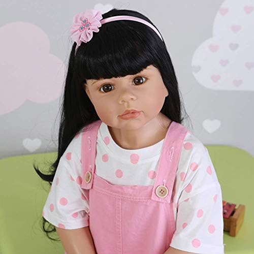 美品 赤ちゃん人形シミュレーション生まれ変わった幼児シリコンビニール女の子長い黒髪38インチ98cm子供人形 美品 赤ちゃん人形シミュレーション生まれ変わった幼児シリコンビニール女の子長い黒髪38インチ98cm子供人形