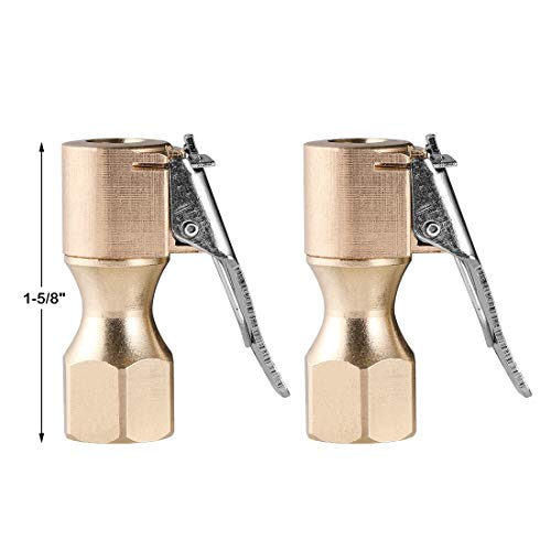 CZC AUTO Heavy Duty Brass Air Chuck, Closed Flow Straight Tire Chuck