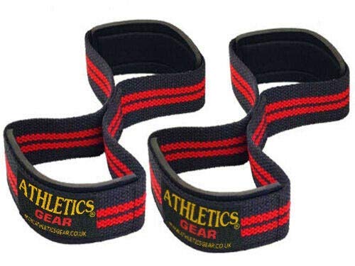 Heavy Duty PRO Weight Lifting Straps Figure 8 with Padded Wrist Wrap support (Pair)