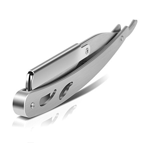 Straight Edge Razor, Razors Straight Razor Kit Barber Razor Supplies Single Blade Razor Shaving Blade Razor for Men Beard Shaper - 10 Blades Repalcement