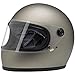 Biltwell GSTITFLGRYLRG Unisex-Adult Full-Face-Helmet-Style Flat Gringo S DOT Certified Full-Face Helmet (Titanium, Large)