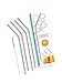 Smoothie Straws Stainless Steel - WIDE for Thick Drinks & Shakes | Reusable, Eco-friendly, Metal Drinking Straws | Dishwasher-safe | Pack of 4 | Free Cleaning Brush (Extra Wide and Angled)