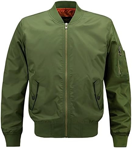CROTI Men's Flight Jacket Bomber Jackets Lightweigh Coat Windproof Waterproof Outwear