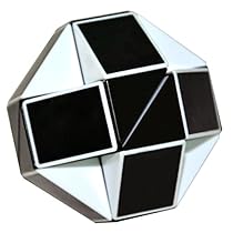 TK Eletronics ShengShou Magic Snake White and Black Twisty Toy Puzzle