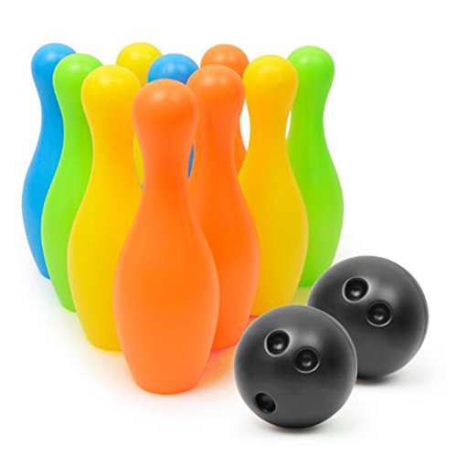 image for Bigbuyu Kids Plastic Bowling Play Set 10 Pins 2 Balls Mini Bowling Set