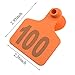 WMYCONGCONG 1-100 Number Plastic Livestock Cow Cattle Ear Tag Animal Tag and 1pcs Ear Tag Applicator