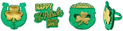 A1 Bakery Supplies St Patrick's Day Pot of Gold Cupcake Rings - 24 pc