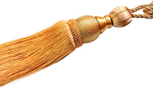 One Pair High-grade European Style Curtains Tieback Rope Retro Tassel Curtains Buckle (Orange)