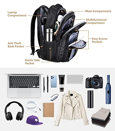 Laptop Backpack For Women – 15.6" Business Travel Bag With Charging Port (Black) - View #2