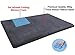 Dogbed4less Gel-Infused Large Memory Foam Fleece Pet Dog Bed Mat Pillow Topper with Waterproof Anti Slip Rubber Bottom - Fit 42
