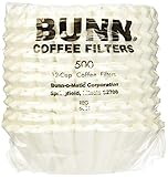 Bunn 20115.0000 1000 Count 12 Cup Commercial Coffee Brewer Filters, White (1000)