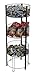 Displays2go 3 Tiered Wire Dump Bin for Floor 16-Inch Round Storage Basket Stand, Black (TIERDB3BK)