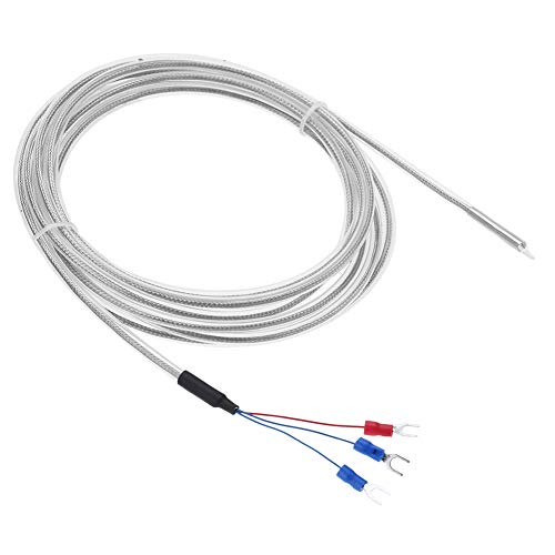 Termopar Pt100, Sensor de 3 Cables Resistente a la Corrosión, Sensor Pt100, Termómetro Resistente Al Agua 1300c HEITIGN 20 * 18 * 2