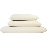 Turmerry Green Natural Bed Pillow - GOLS Certified Organic Rubber Foam Latex Pillows for Sleeping Side, Back, Stomach Sleepers Zippered Organic Cotton Cover - Size Standard - Mid Loft - Firm