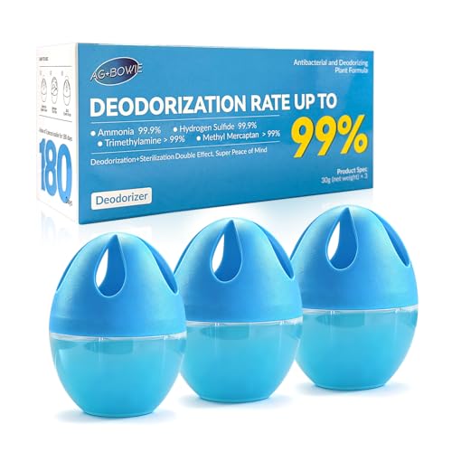 Refrigerator Deodorizer 3 Pack, Natural Plant Fridge Deodorizer Long-Lasting Odor Eliminator for Refrigerator, Air Freshener for Kitchen, Shoe Cabinet, Pet Areas