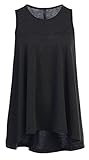 Women and Juniors Loose Fit Relaxed Flowy High Low Knit Tank Tops